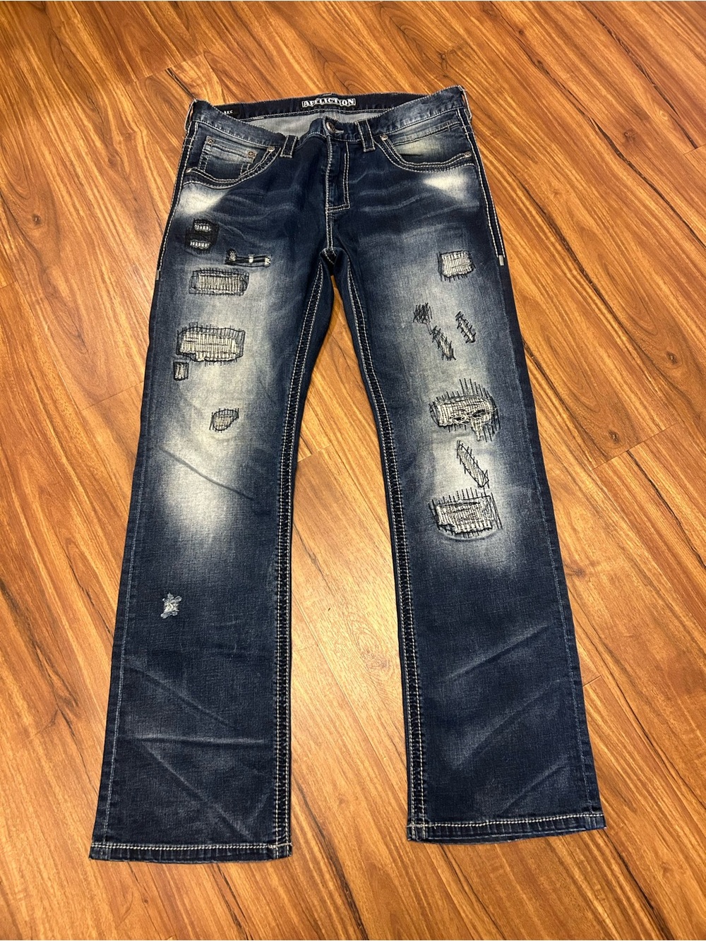 Affliction Mens Blake Rising Straight Jeans Size 36